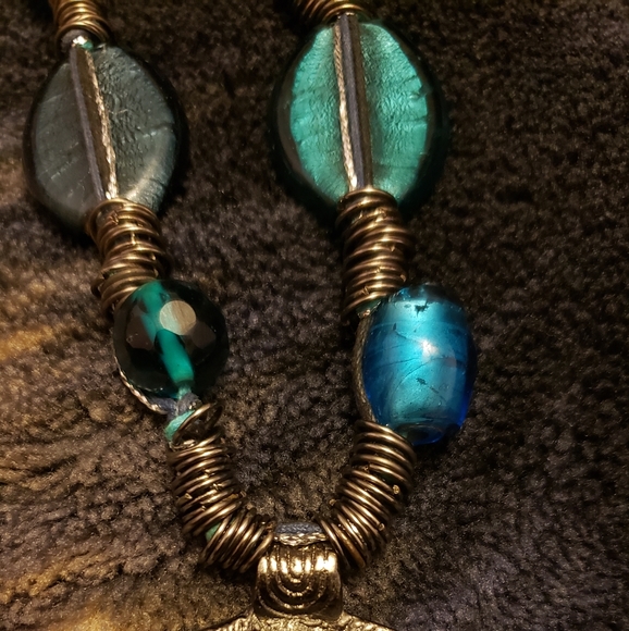 Blue glass pendant - Picture 3 of 7